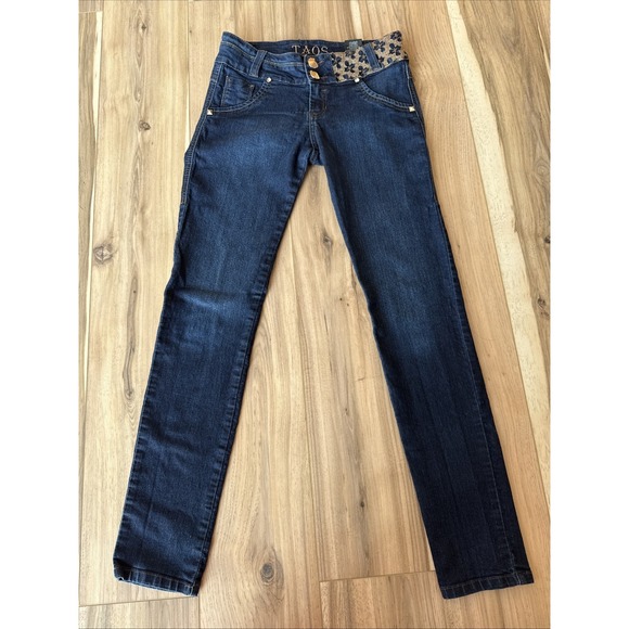 Denim - TAOS Women's Jeans Blue‎ Skinny Embellished Size 7